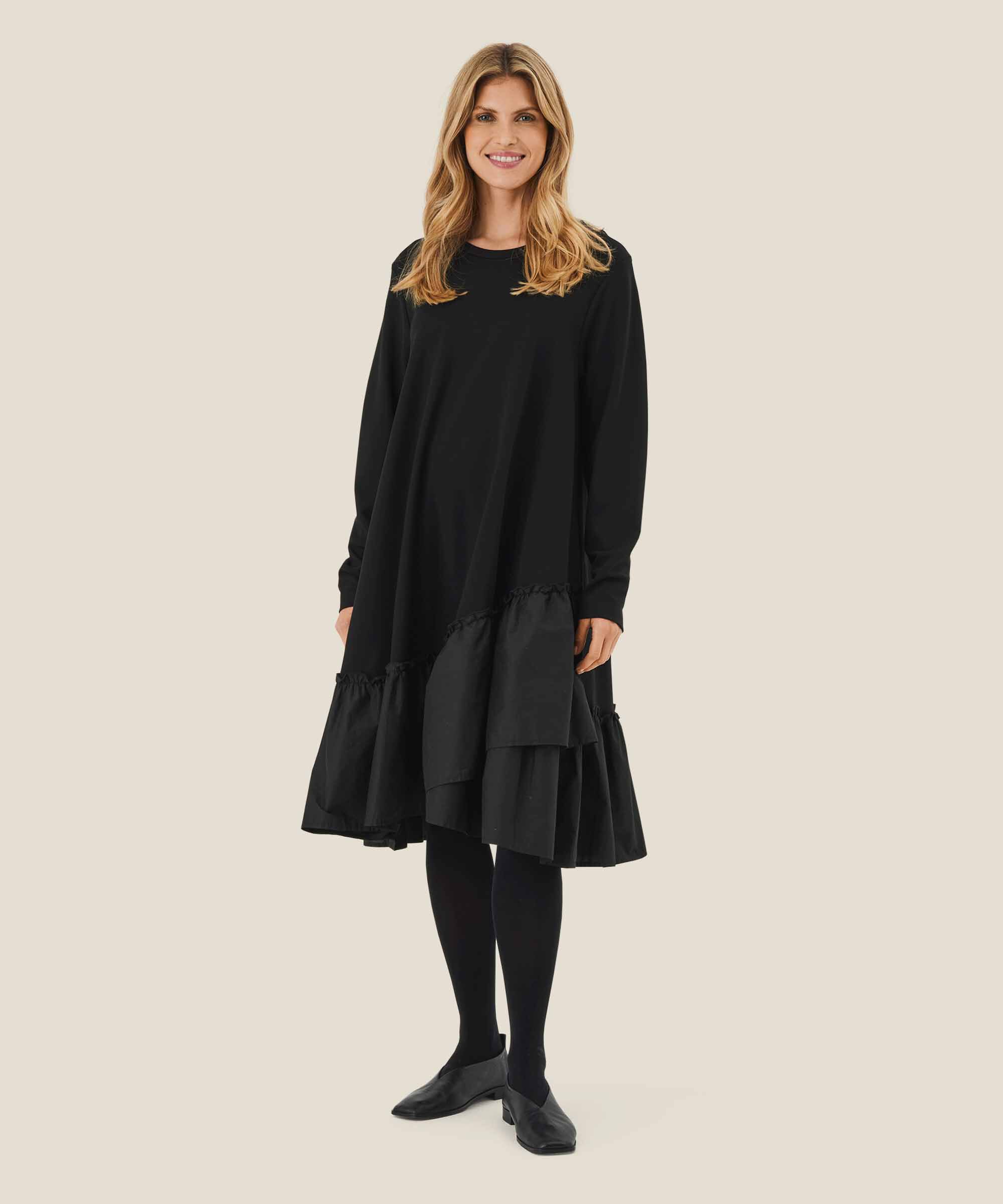 Nell JERSEY Kjole, Black