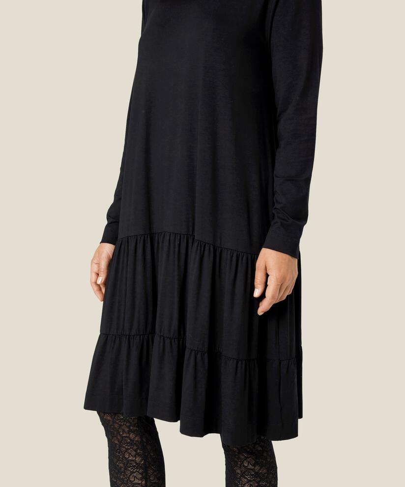 NORIS JERSEY KJOLE, Black