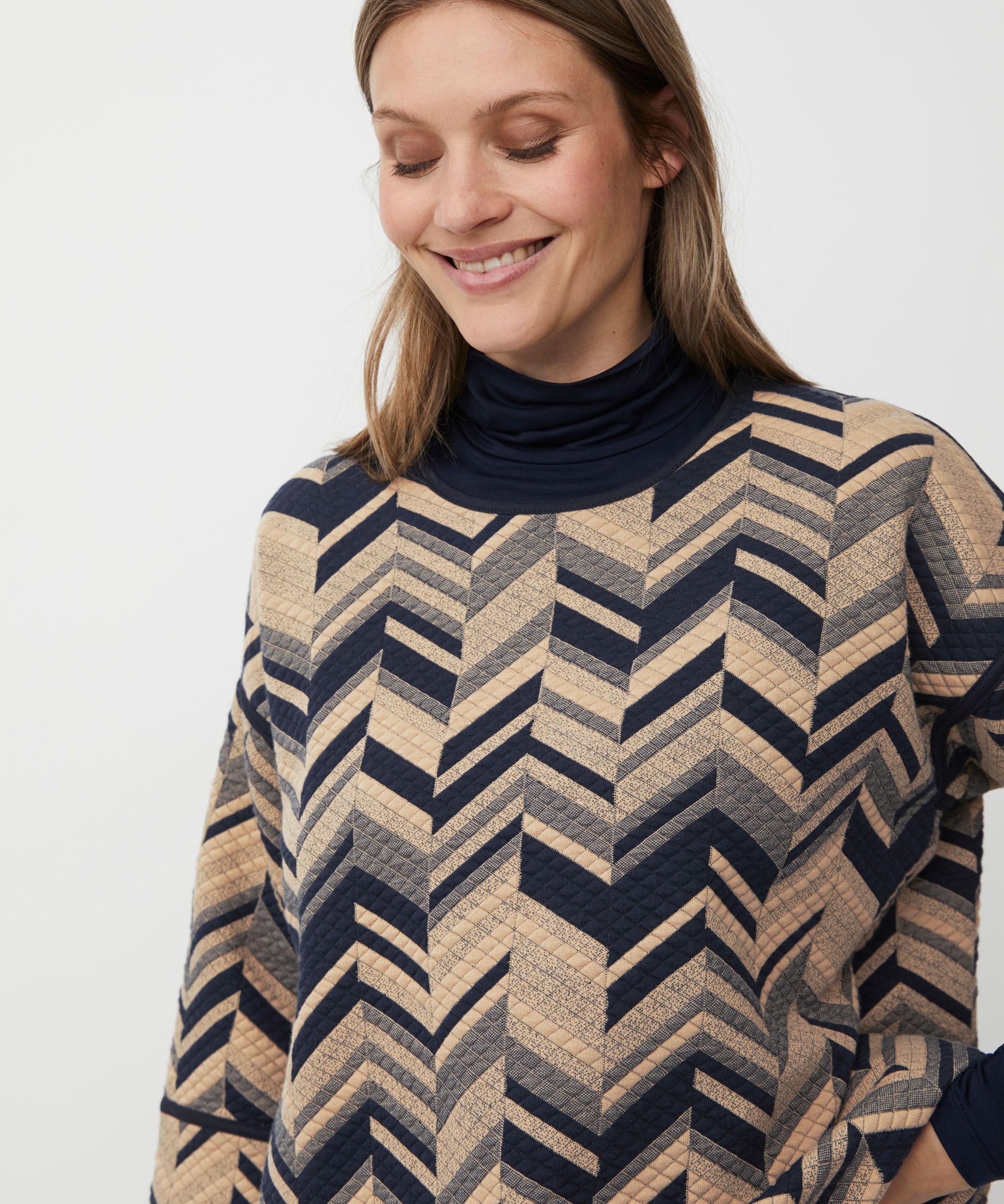 Briella JERSEY topp, Travertine