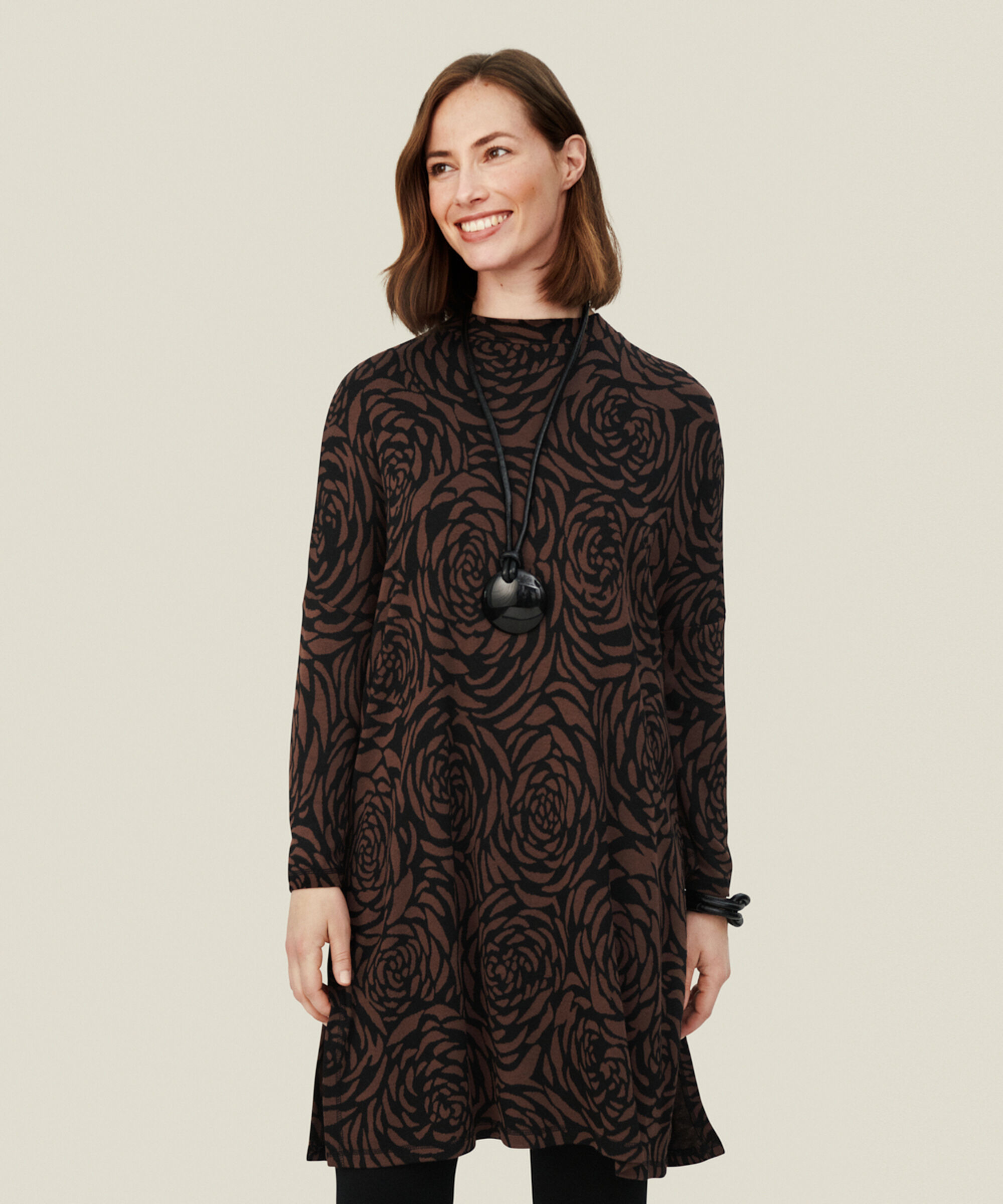 GRETHA JERSEY TUNIKA, Chestnut