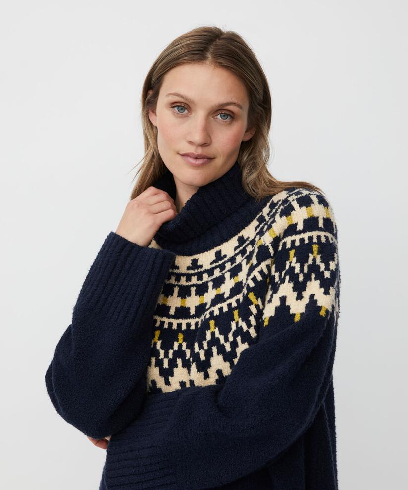 Fatima Strikkegenser, Navy Blazer