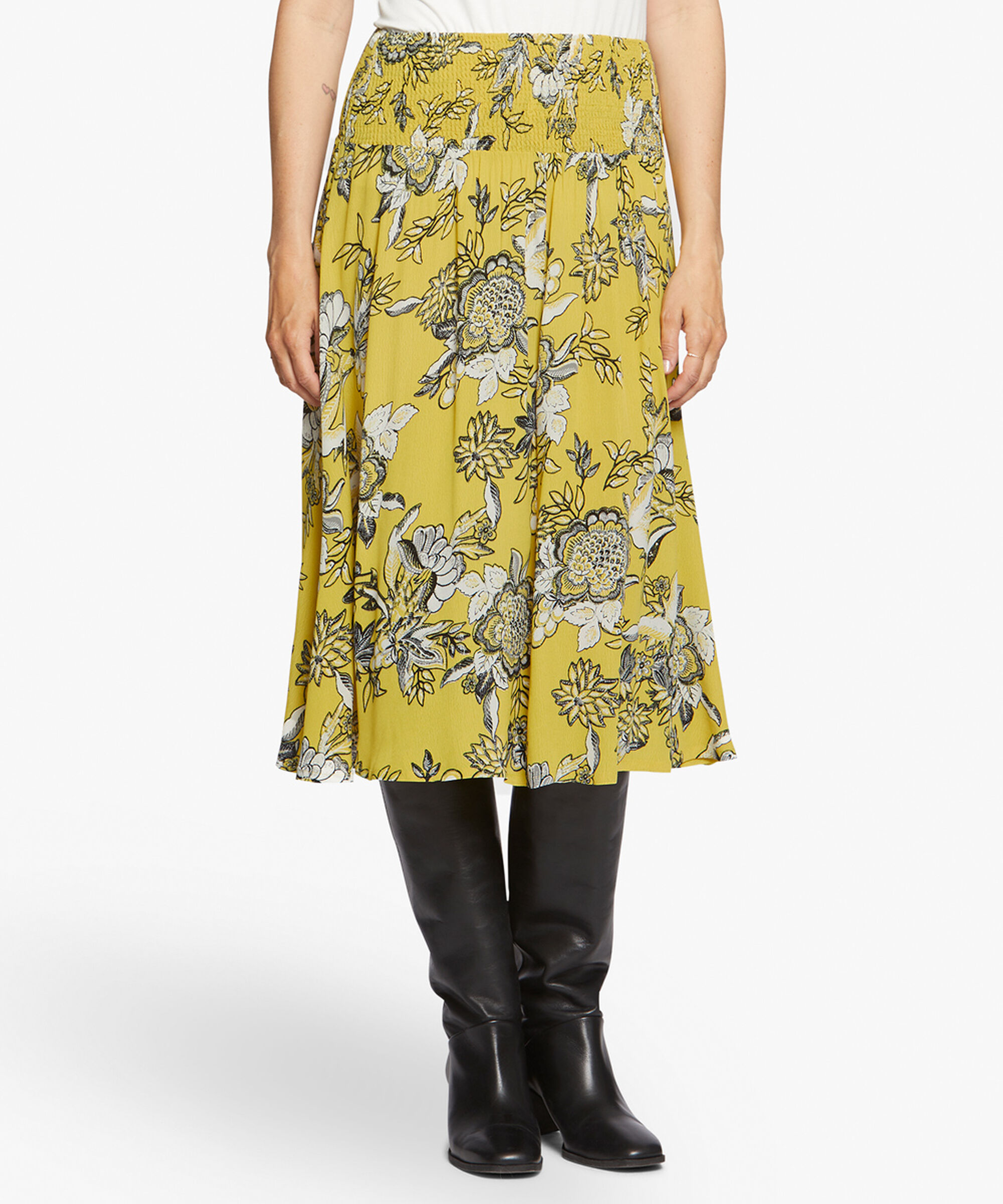 SONDRA SKJØRT, Oil Yellow