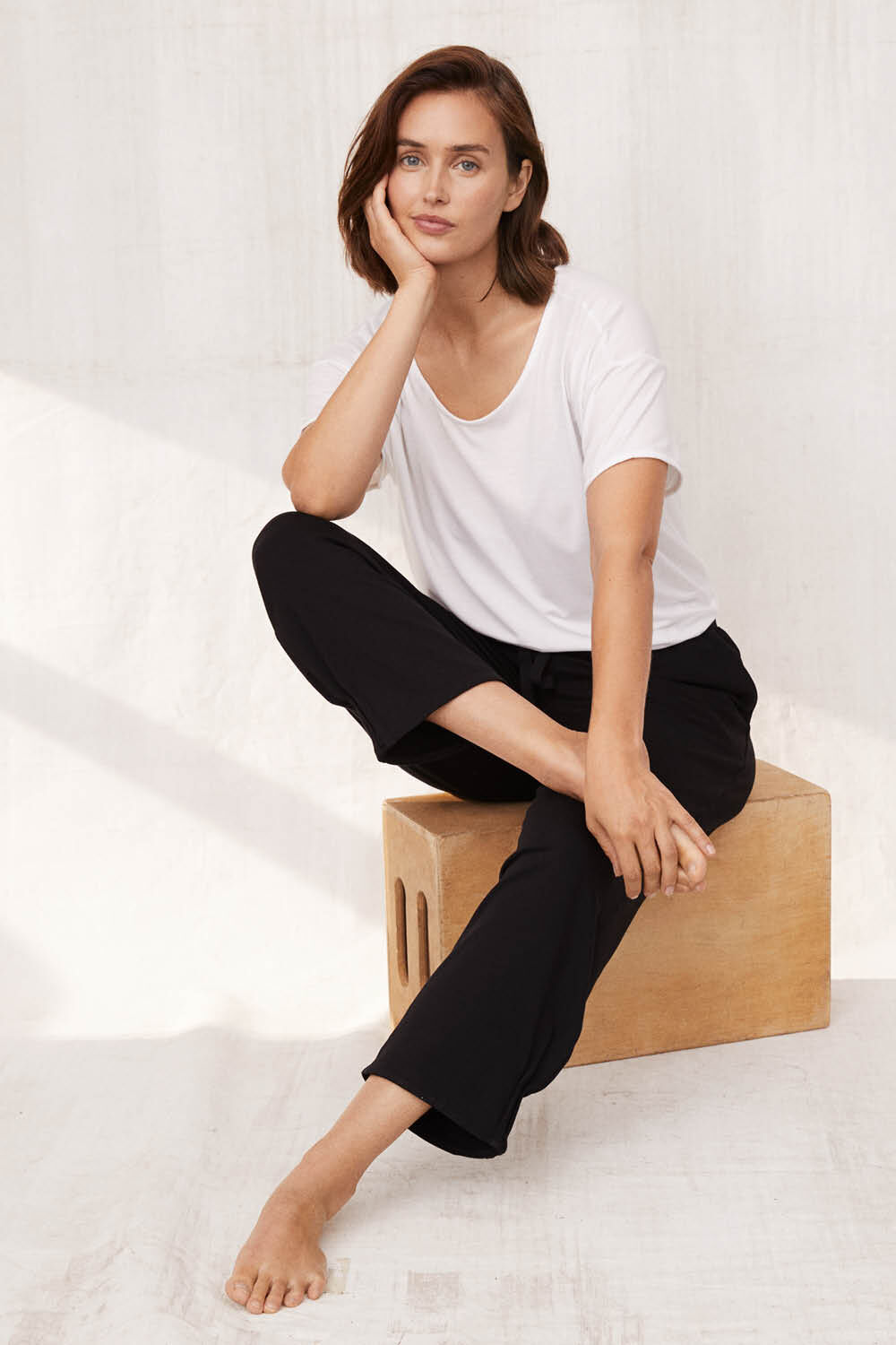 Binja JERSEY Topp - White, PERSINI JERSEY BUKSER - Black