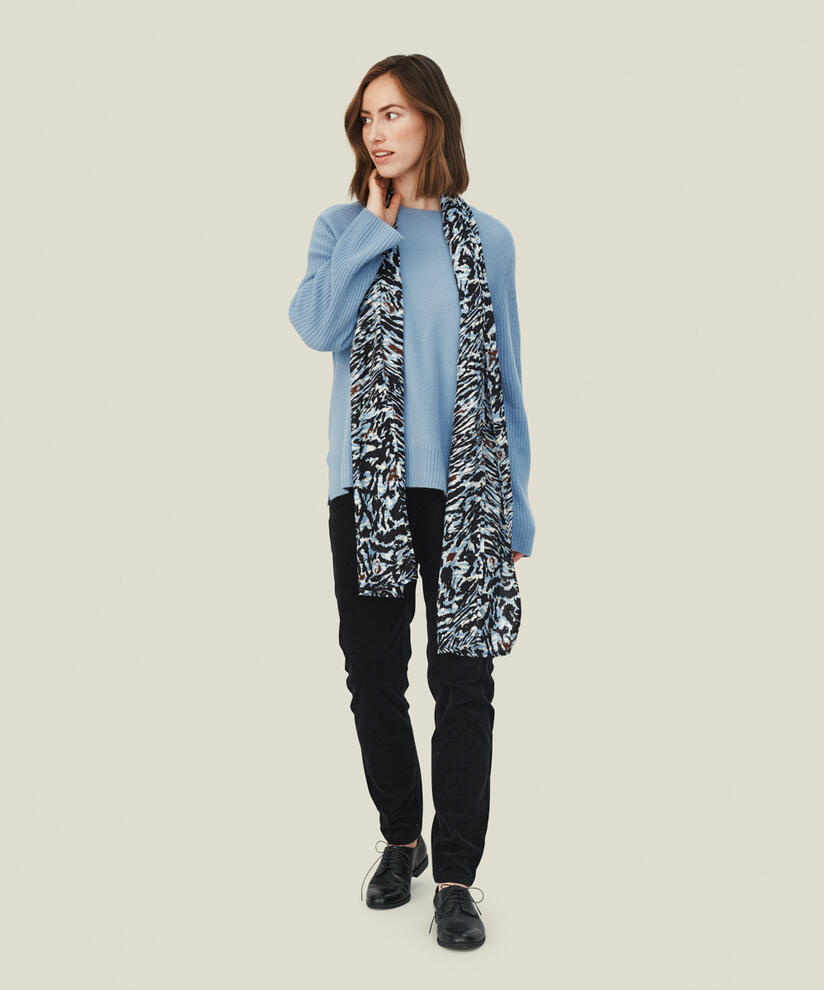 ALONG SKJERF, Faded Denim