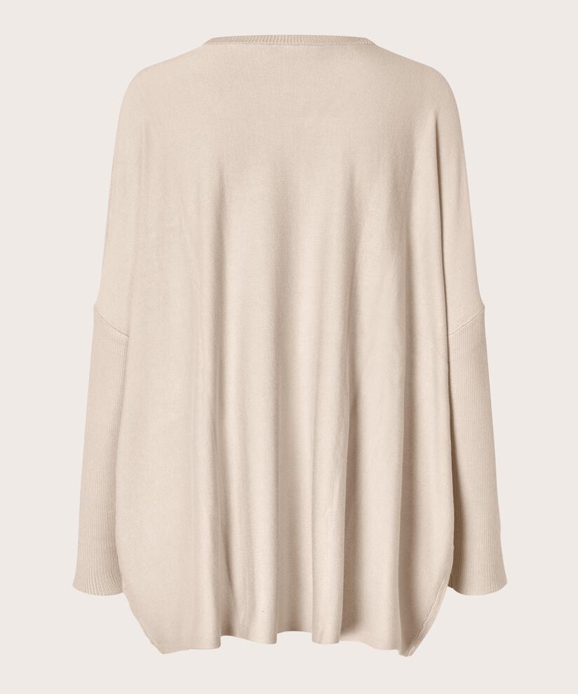 Fanasi Strikkegenser, L beige mel