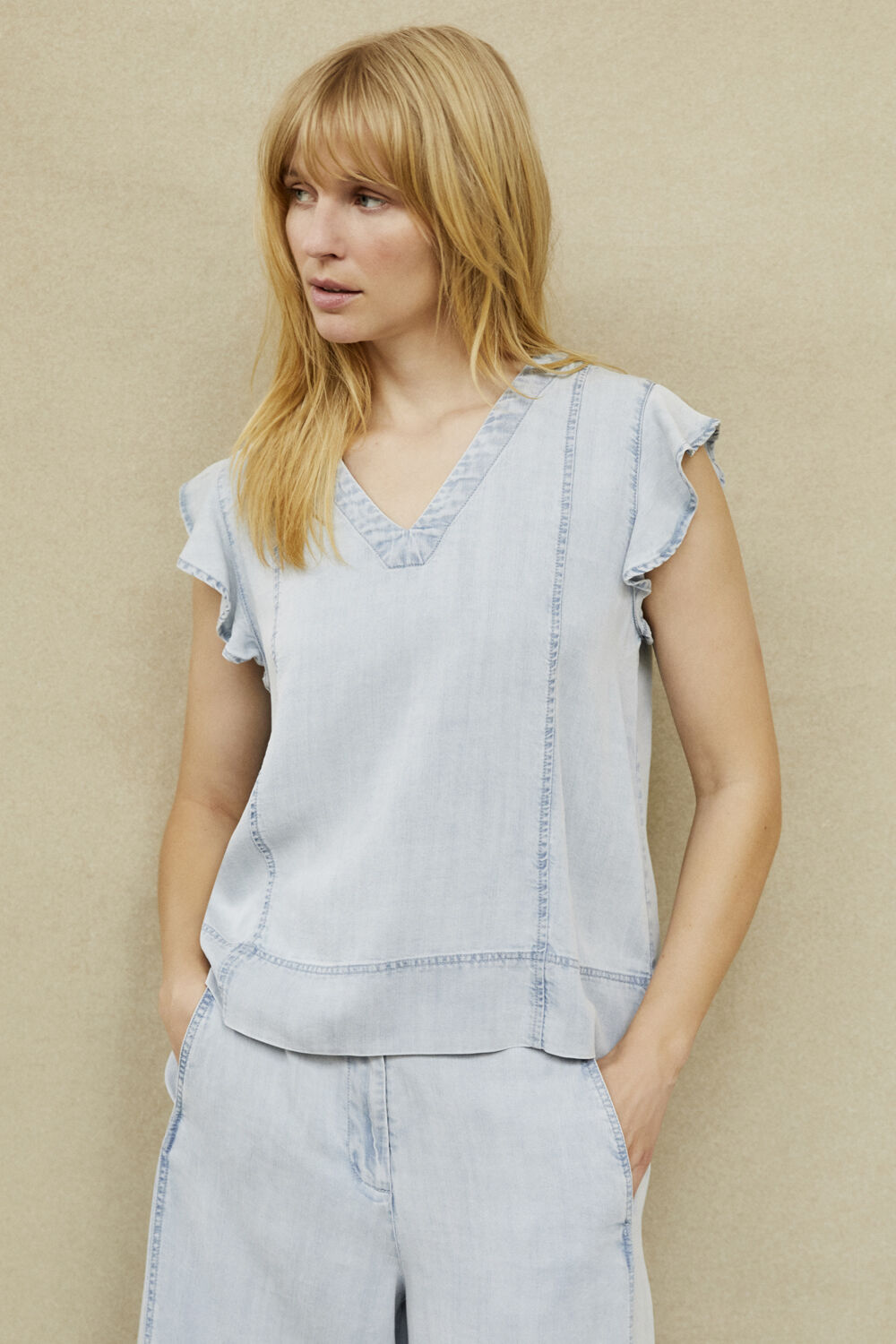 Dalali Denim Topp - Light Denim, Portia Denim Bukser - Light Denim