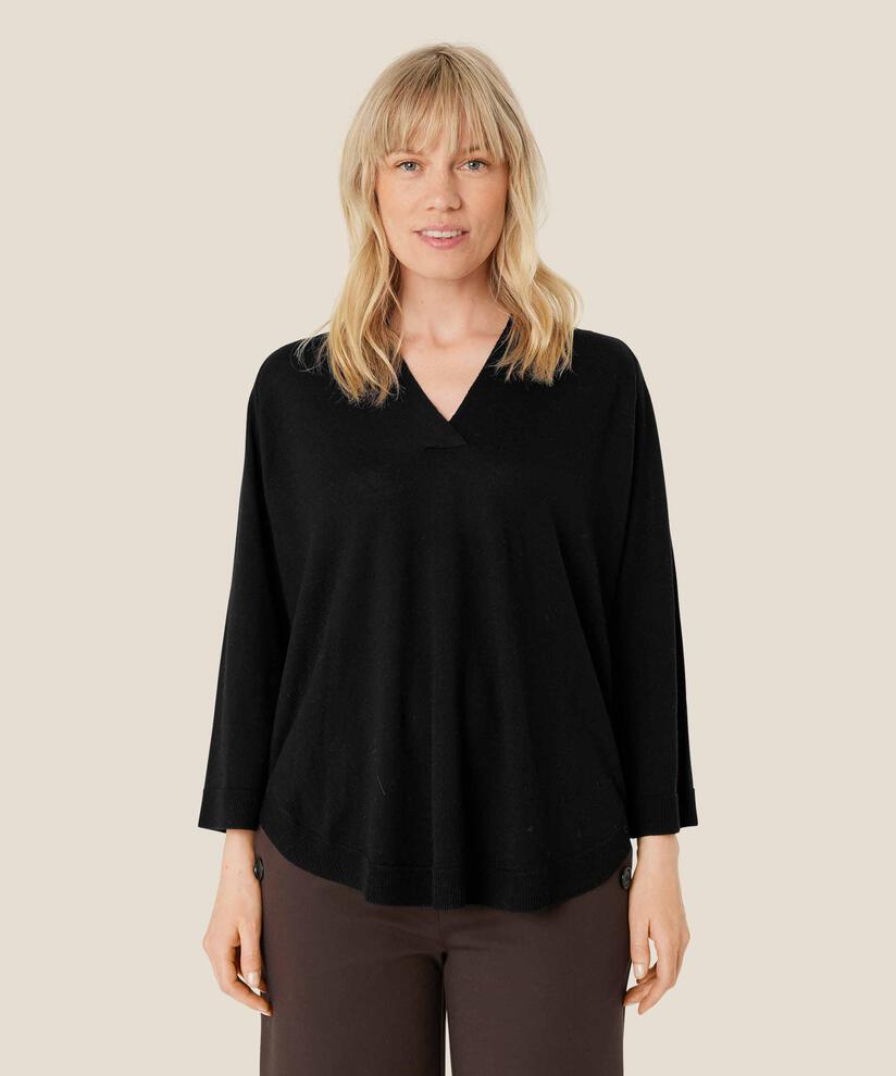 Florice Strikkegenser, Black