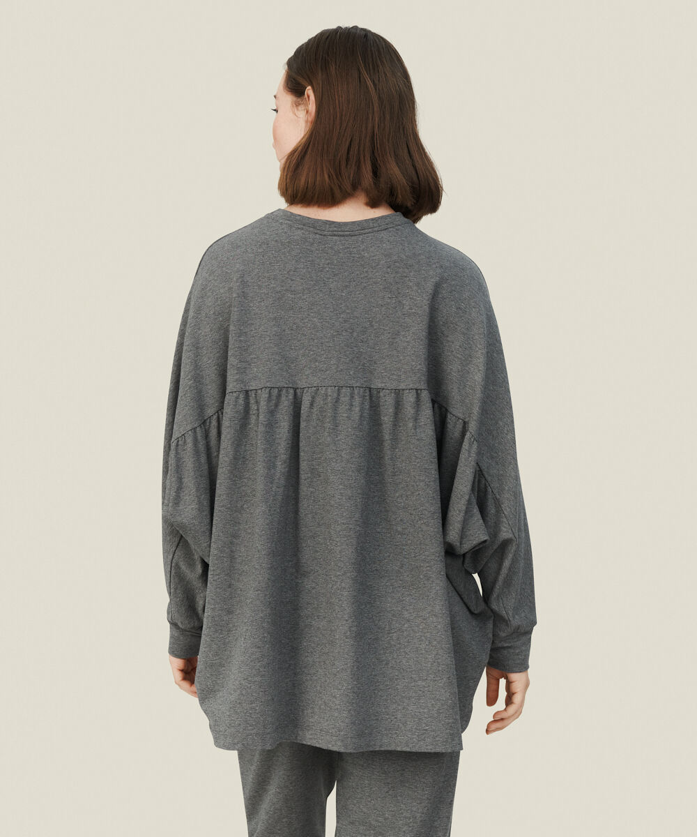 DEMA JERSEY TOPP, M. Grey mel.