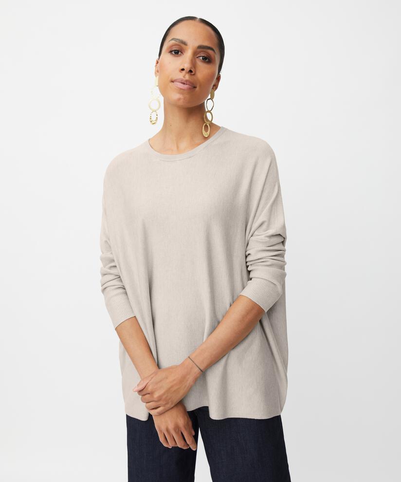 Fanasi Strikkegenser, L beige mel