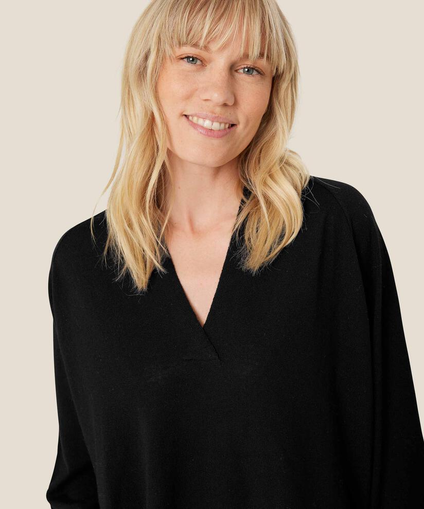 Florice Strikkegenser, Black