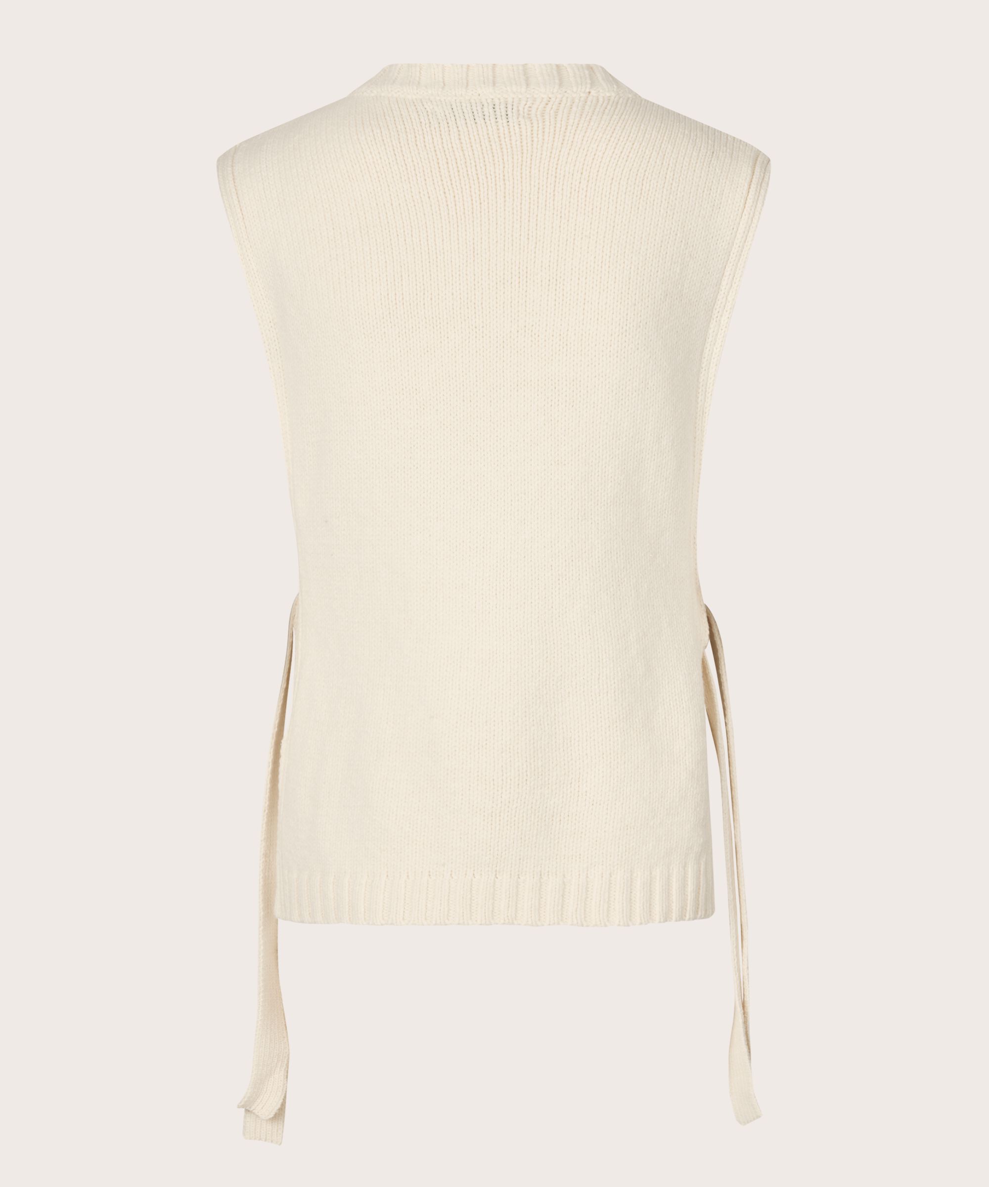 Fumiko Strikket Vest, Whitecap