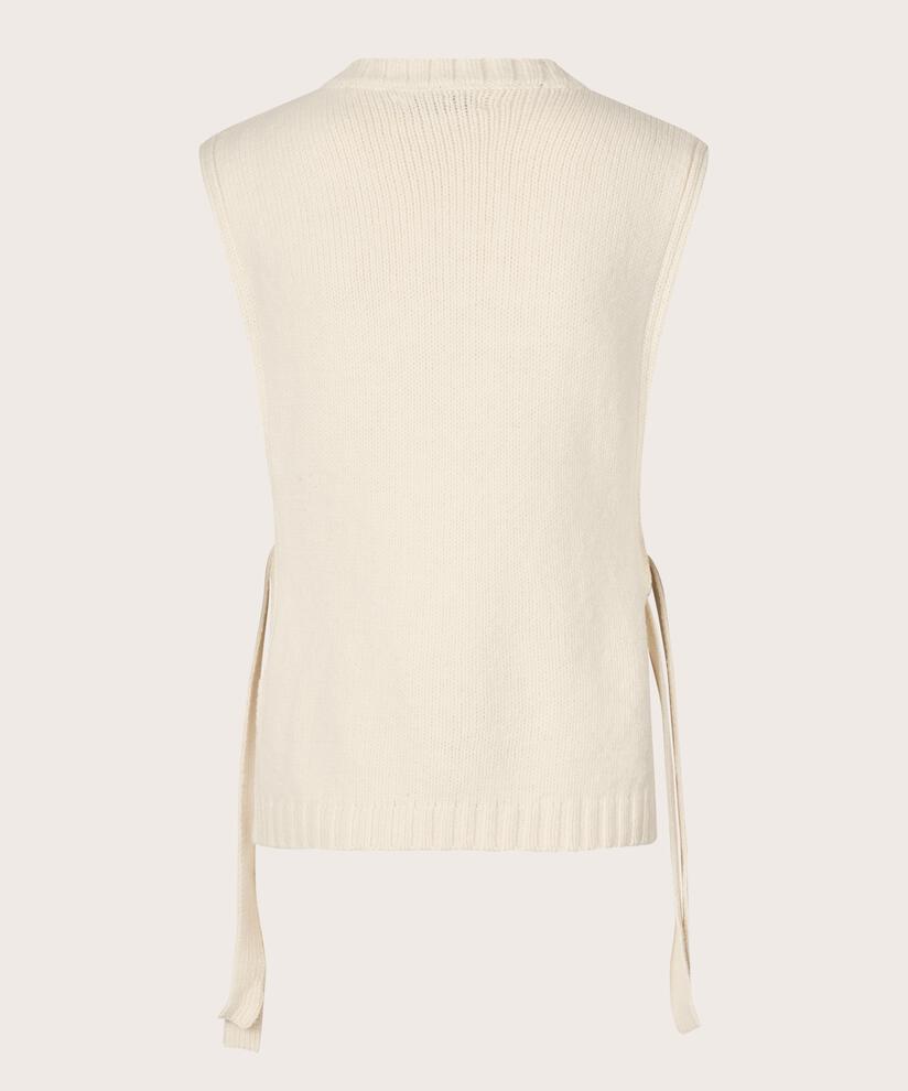 Fumiko Strikket Vest, Whitecap