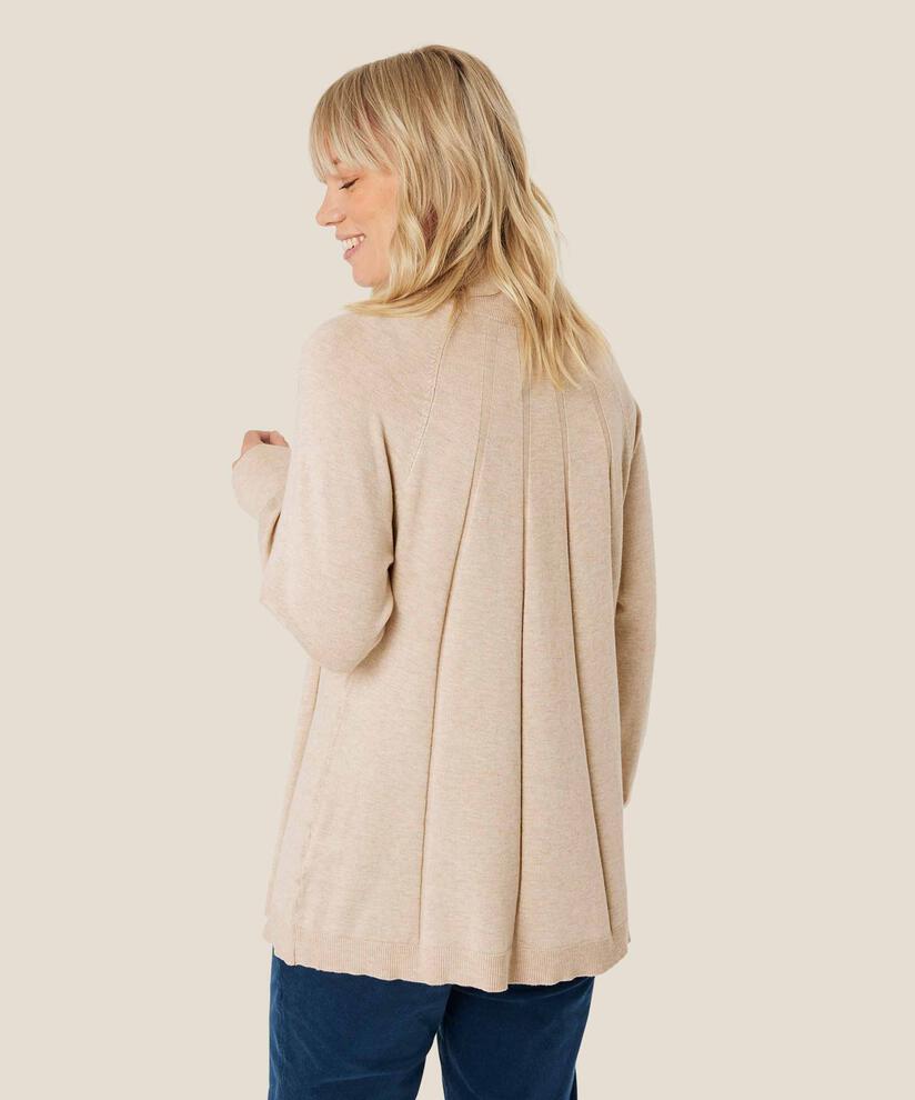 Funse Strikkegenser, L beige mel