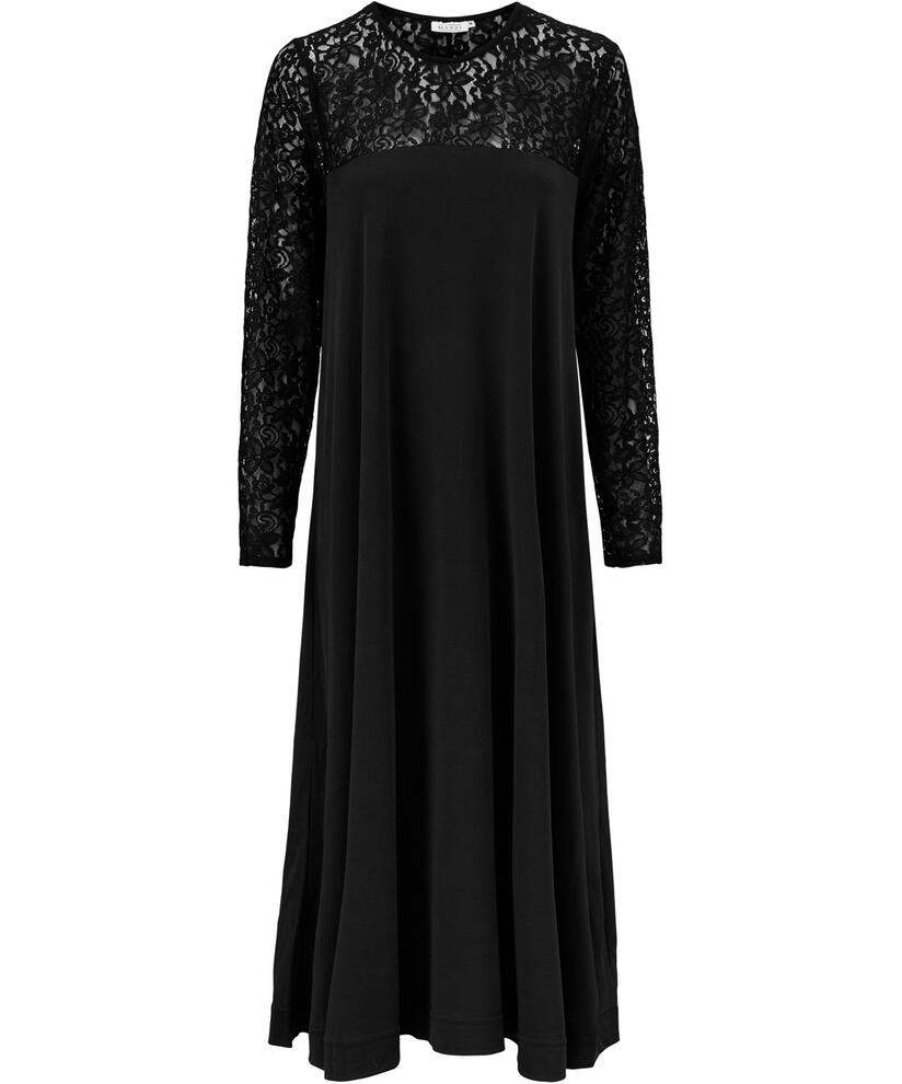 NERIDA JERSEY KJOLE, Black