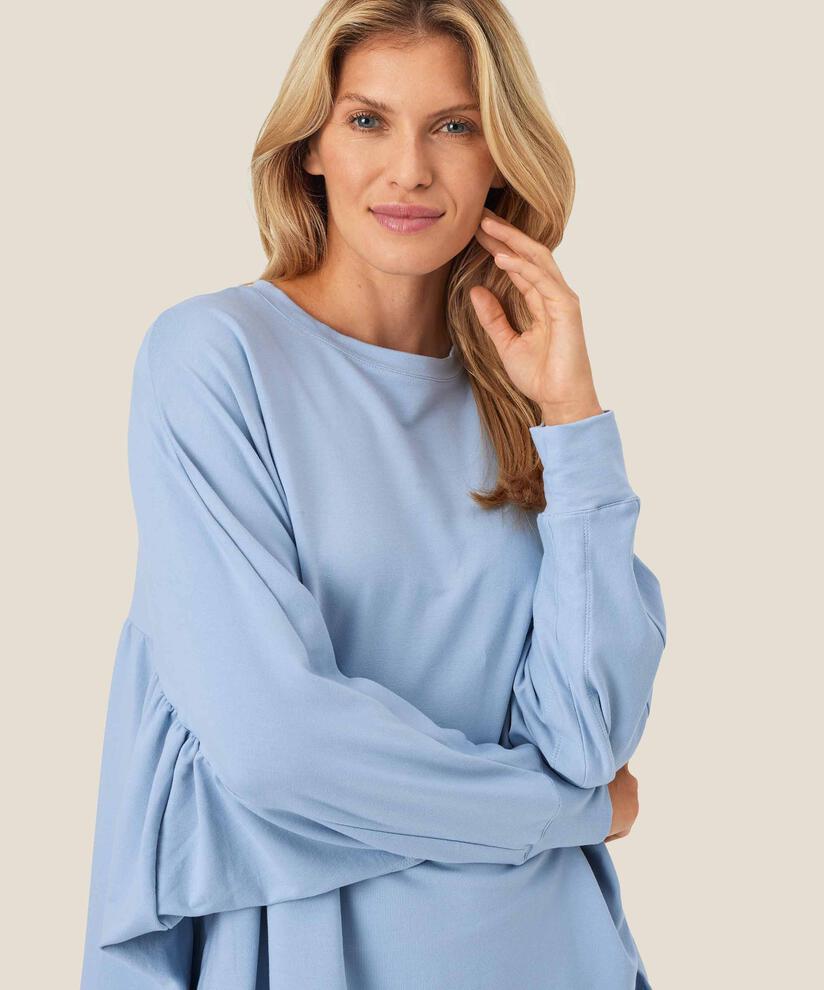 Dema Jersey Topp, Blue Fog