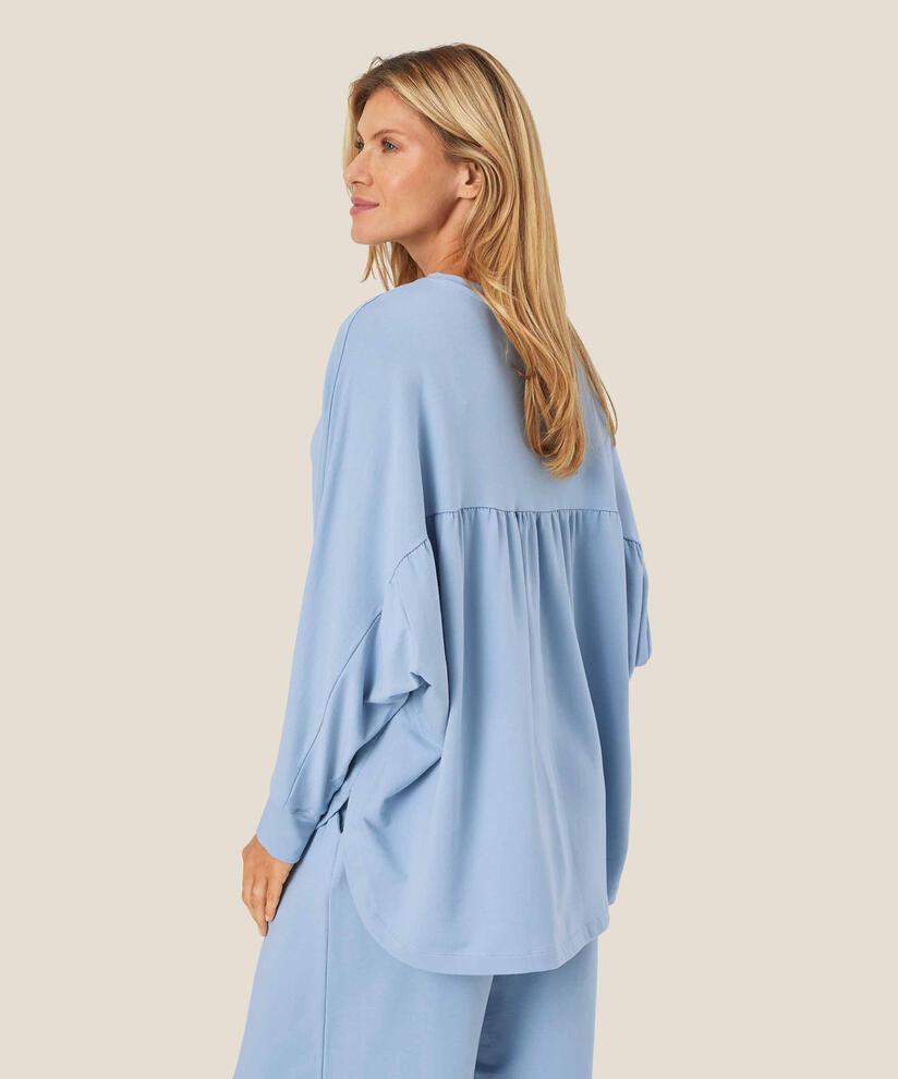 Dema Jersey Topp, Blue Fog