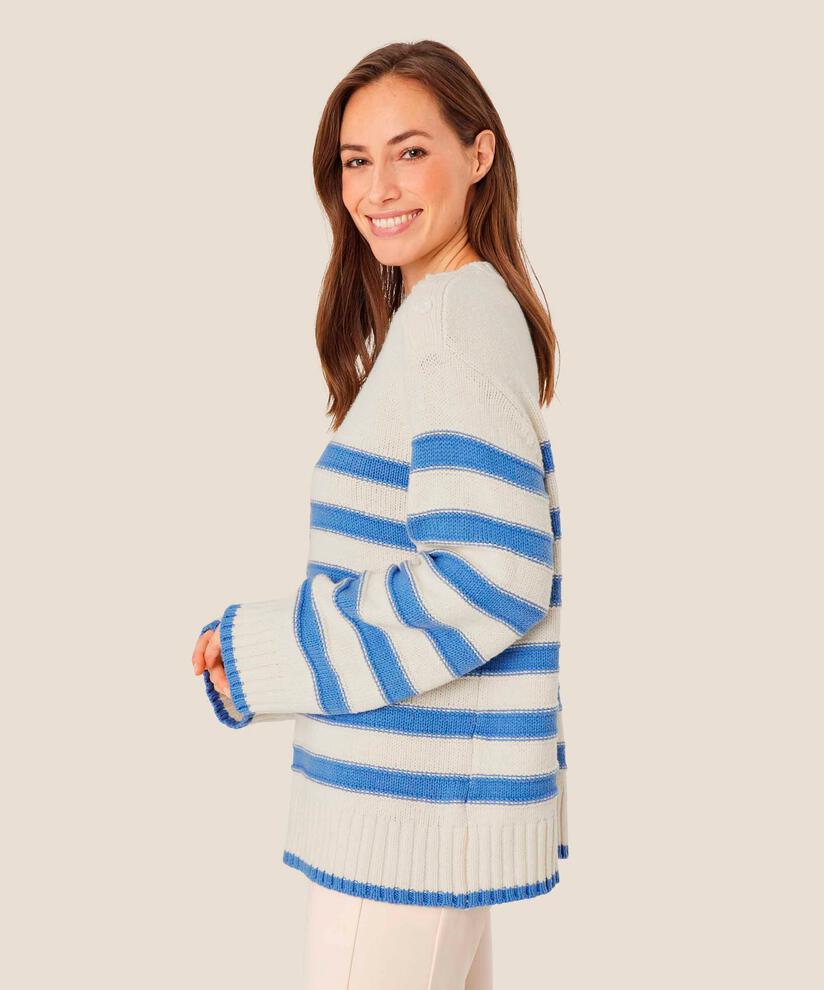 Fryderyka Strikkegenser, BlueB/Whc