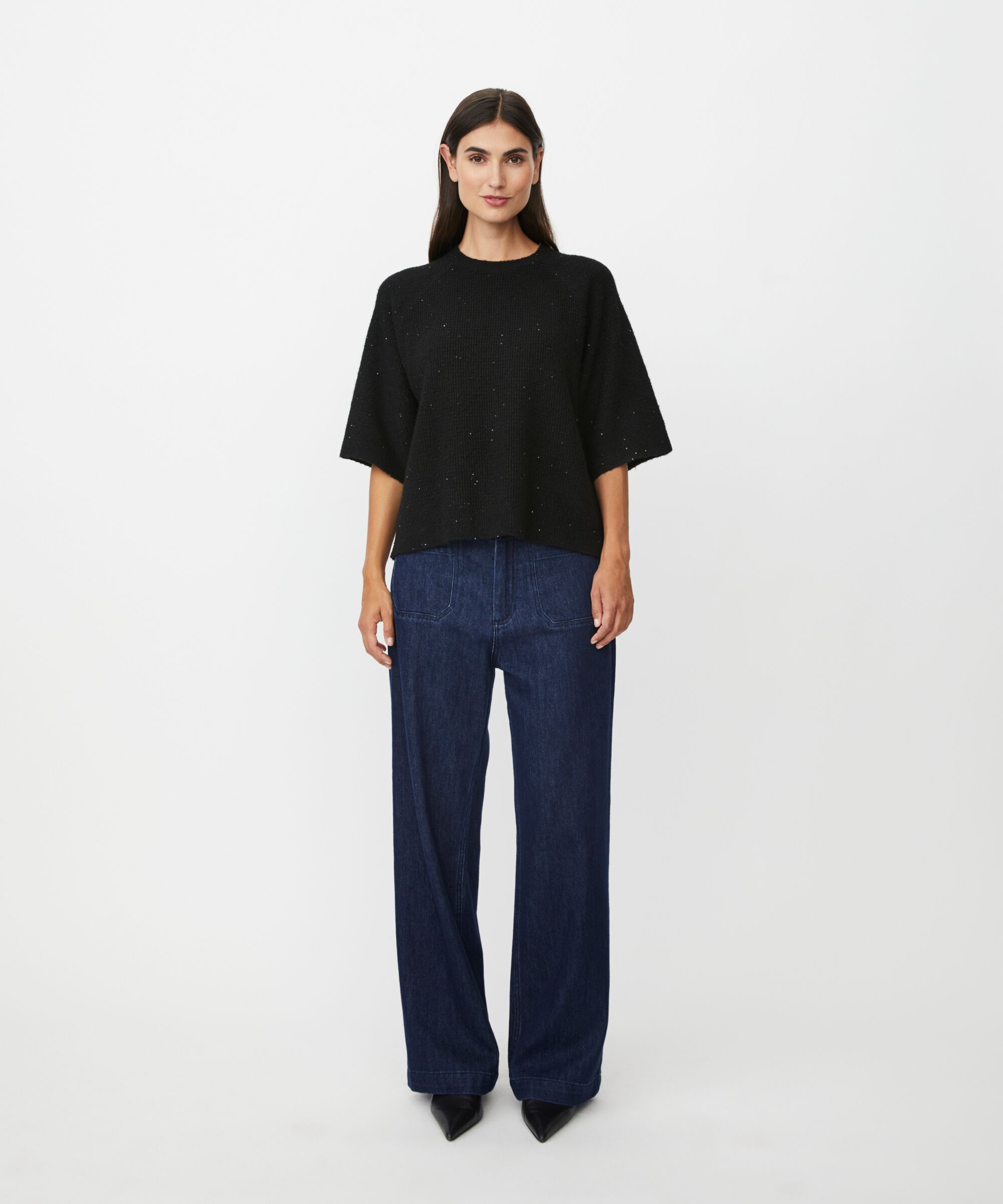 Farinna Strikkegenser, Black