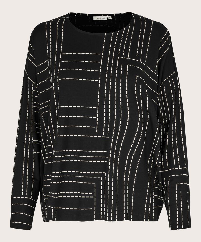 Dalina JERSEY topp, Black