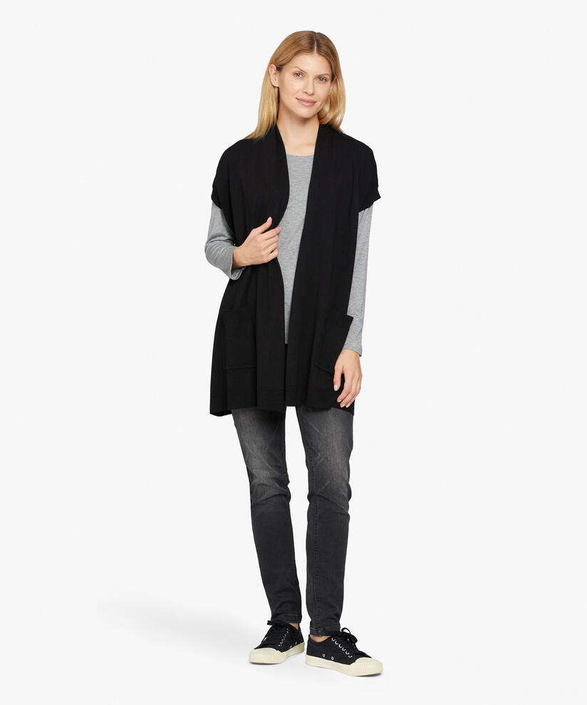 LEENA VEST, Black