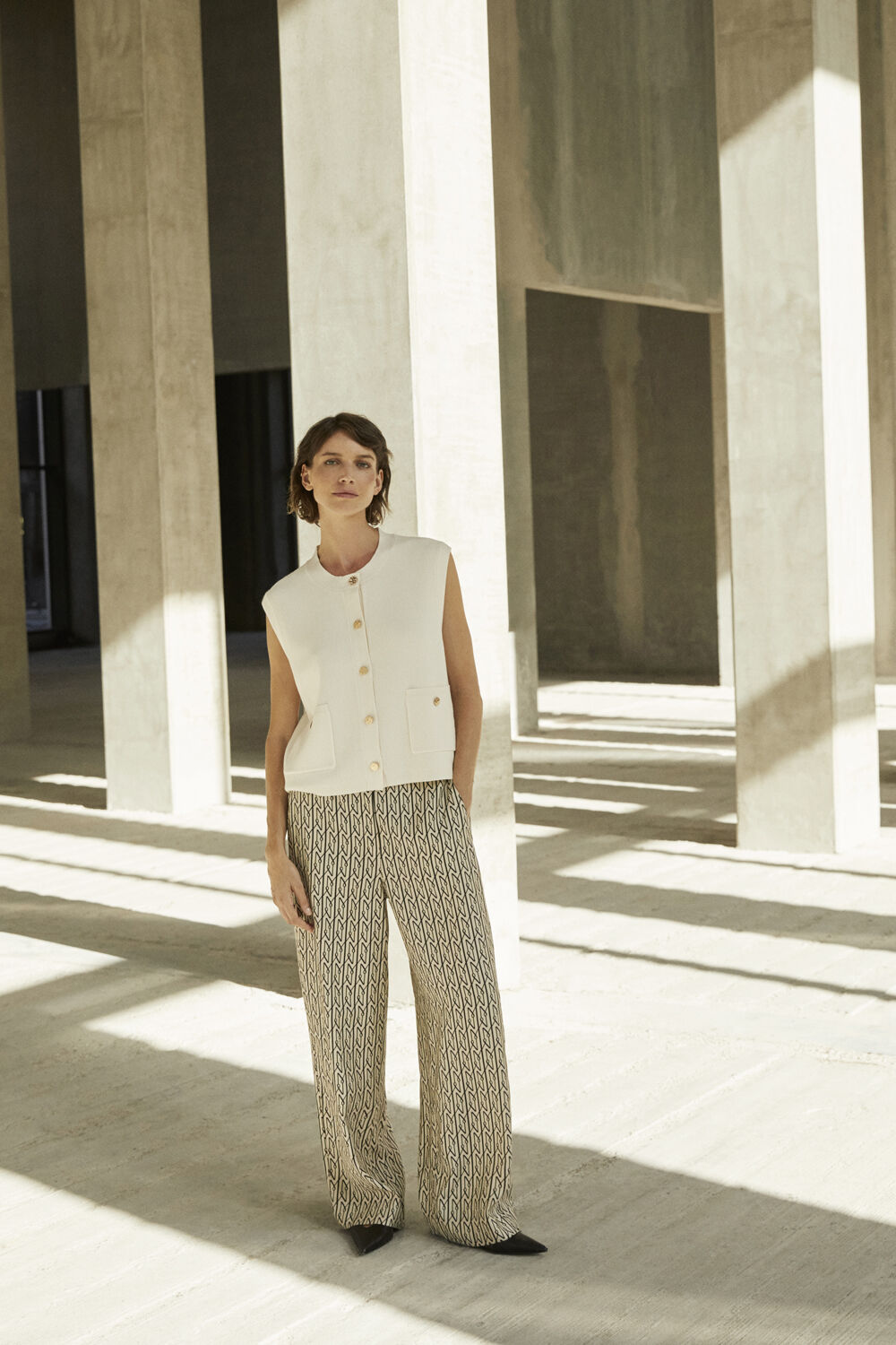 Lossan Cardigan - Jet Stream, Pippie Bukser - Fog