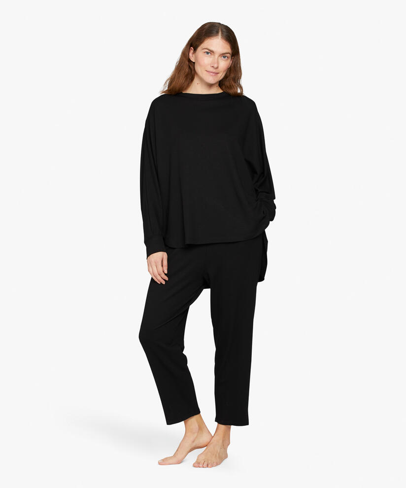 PETRASIA JERSEY BUKSER, Black