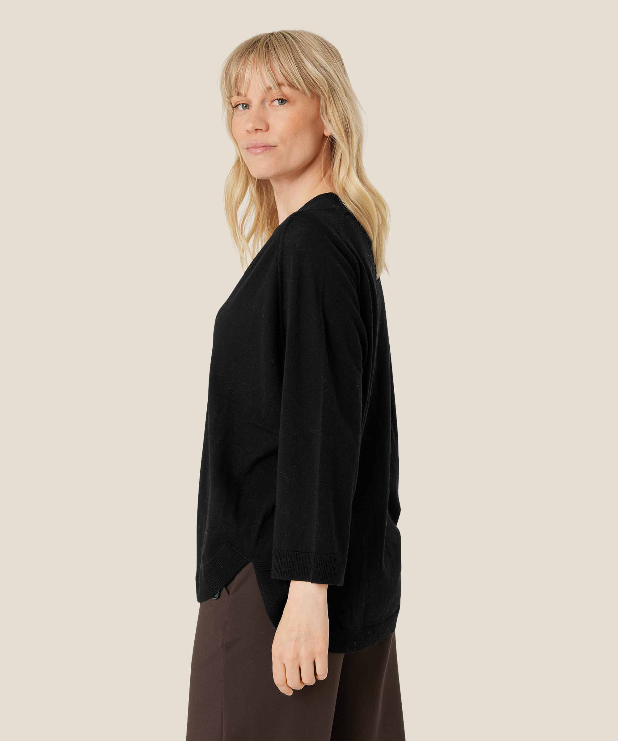 Florice Strikkegenser, Black