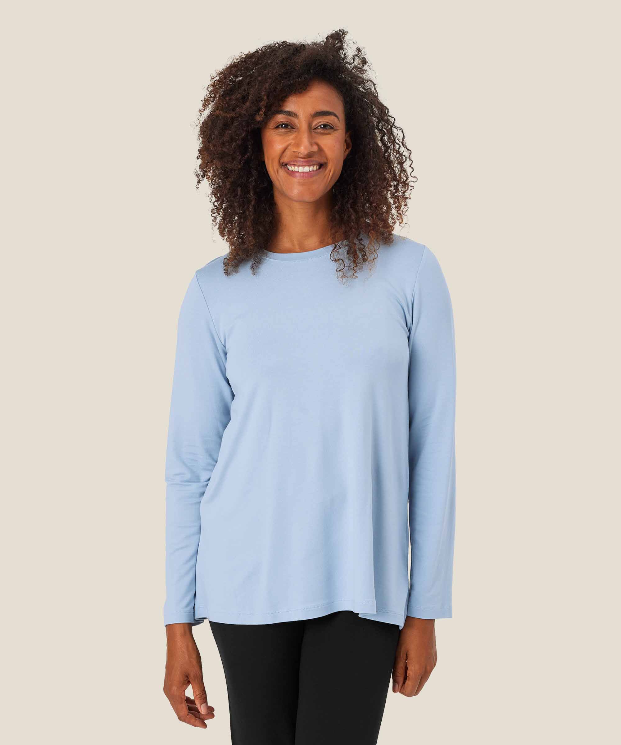 Berta JERSEY Topp, Blue Fog