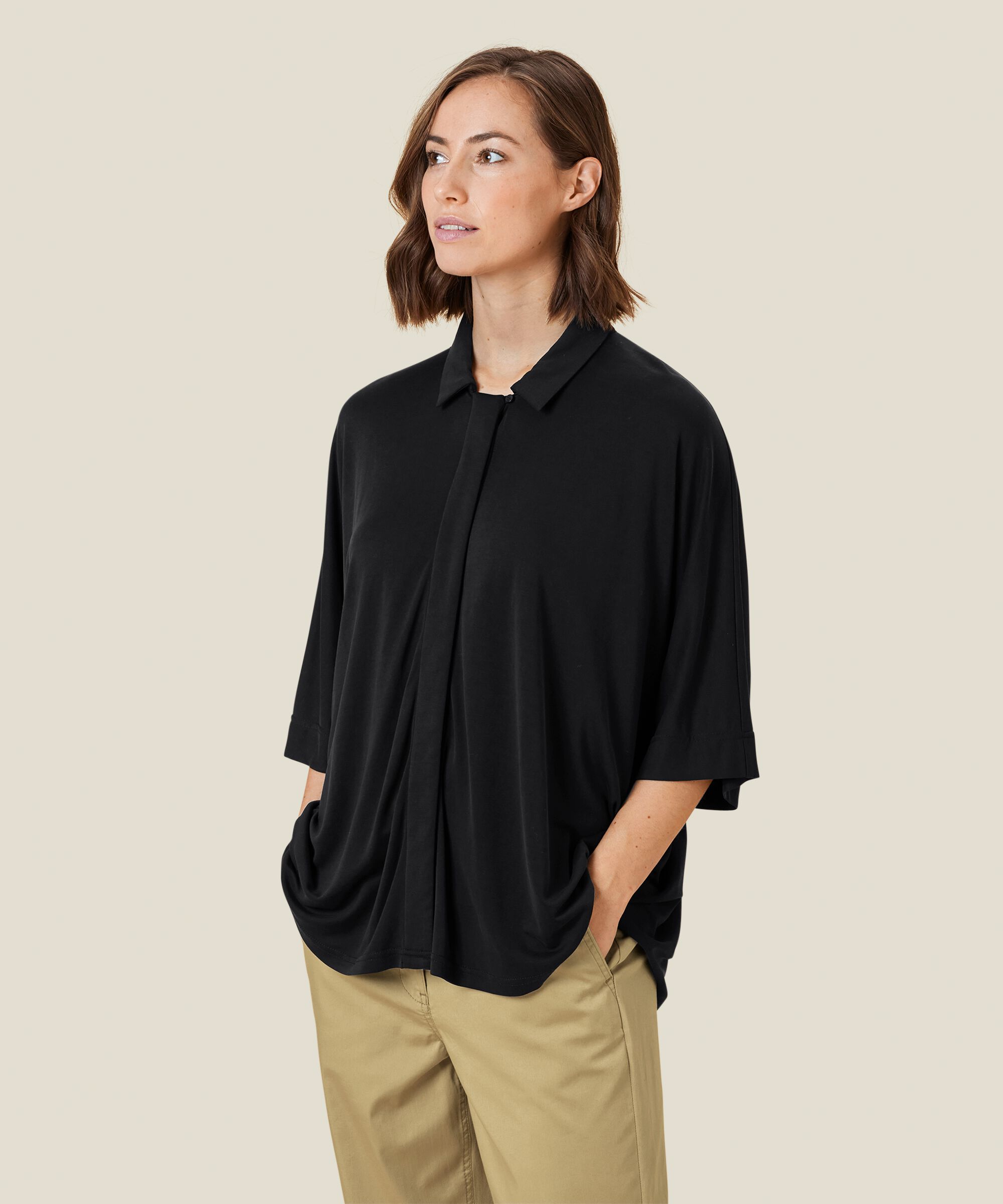 Irana JERSEY Skjorte, Black