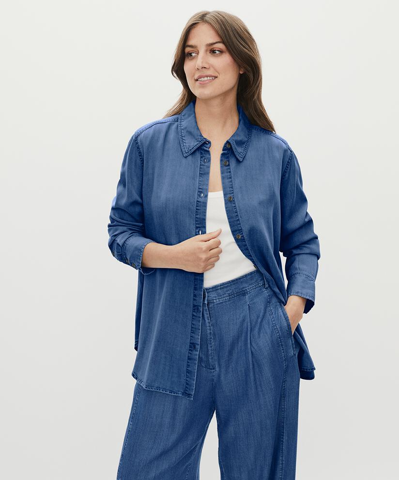 Ishana Denim Skjorte, Washed denim