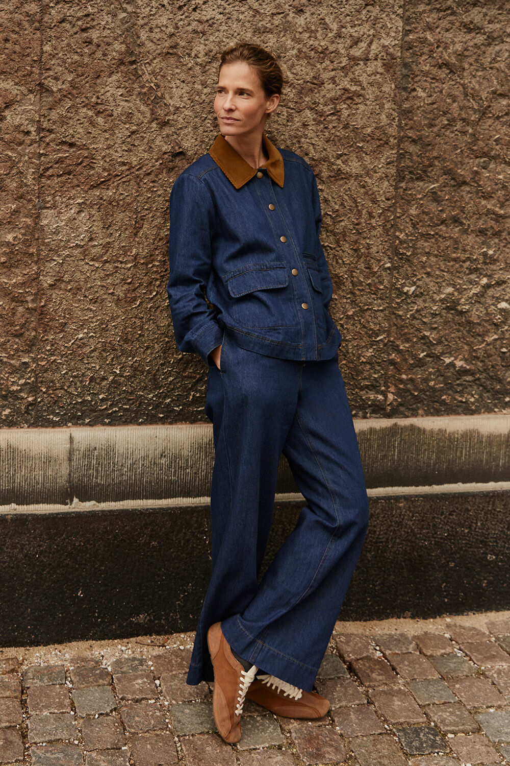 Julemi Denim Jakke - Dark Denim, Polyxena Denim Bukser - Dark Denim