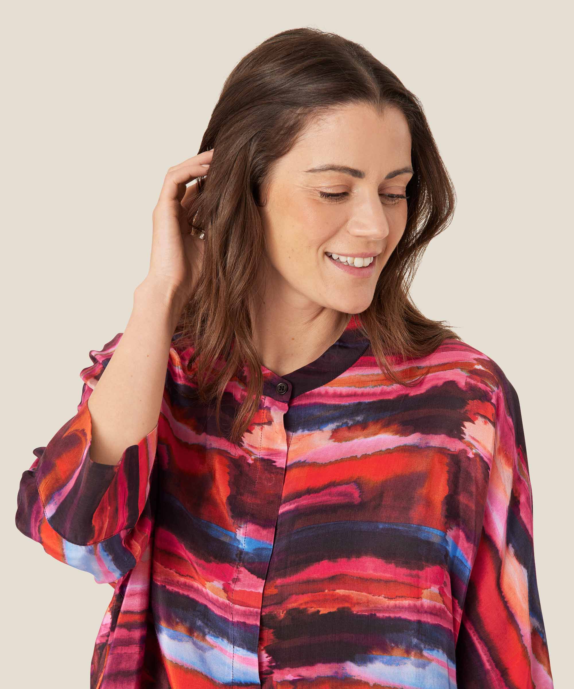 Iosetta Skjortekjole, Sun Tomato