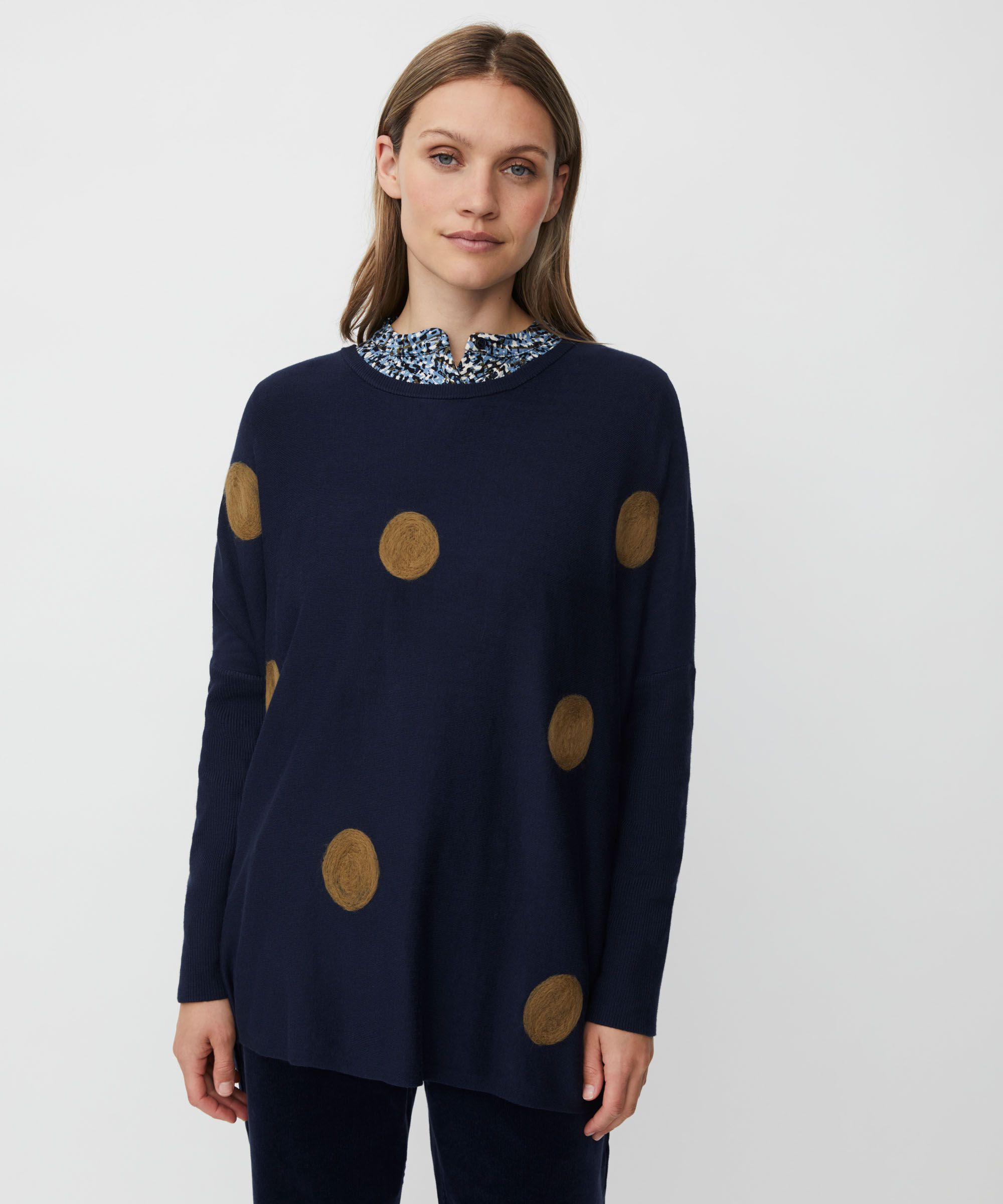 Fanasi Strikkegenser, Navy Blazer