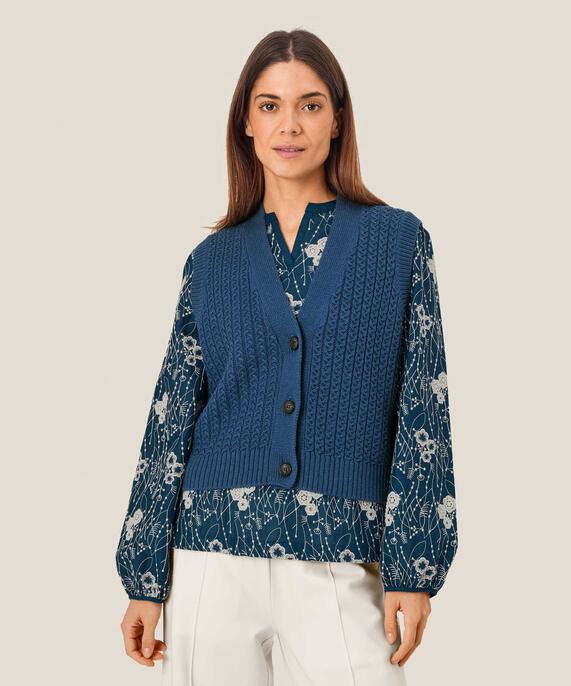 Laney Strikket vest, Sargasso Sea