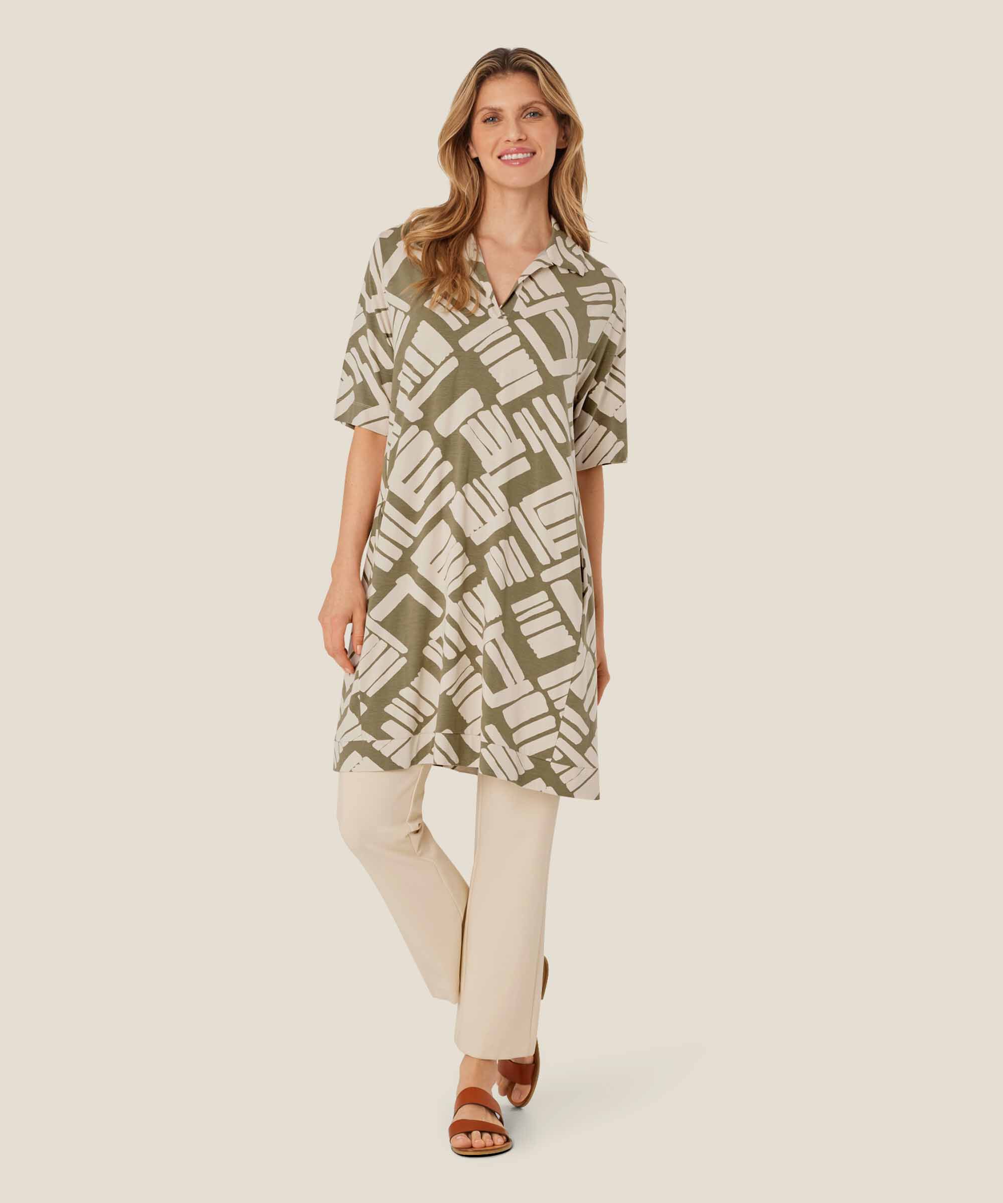 Gaiaba JERSEY Tunika, Dusky Green