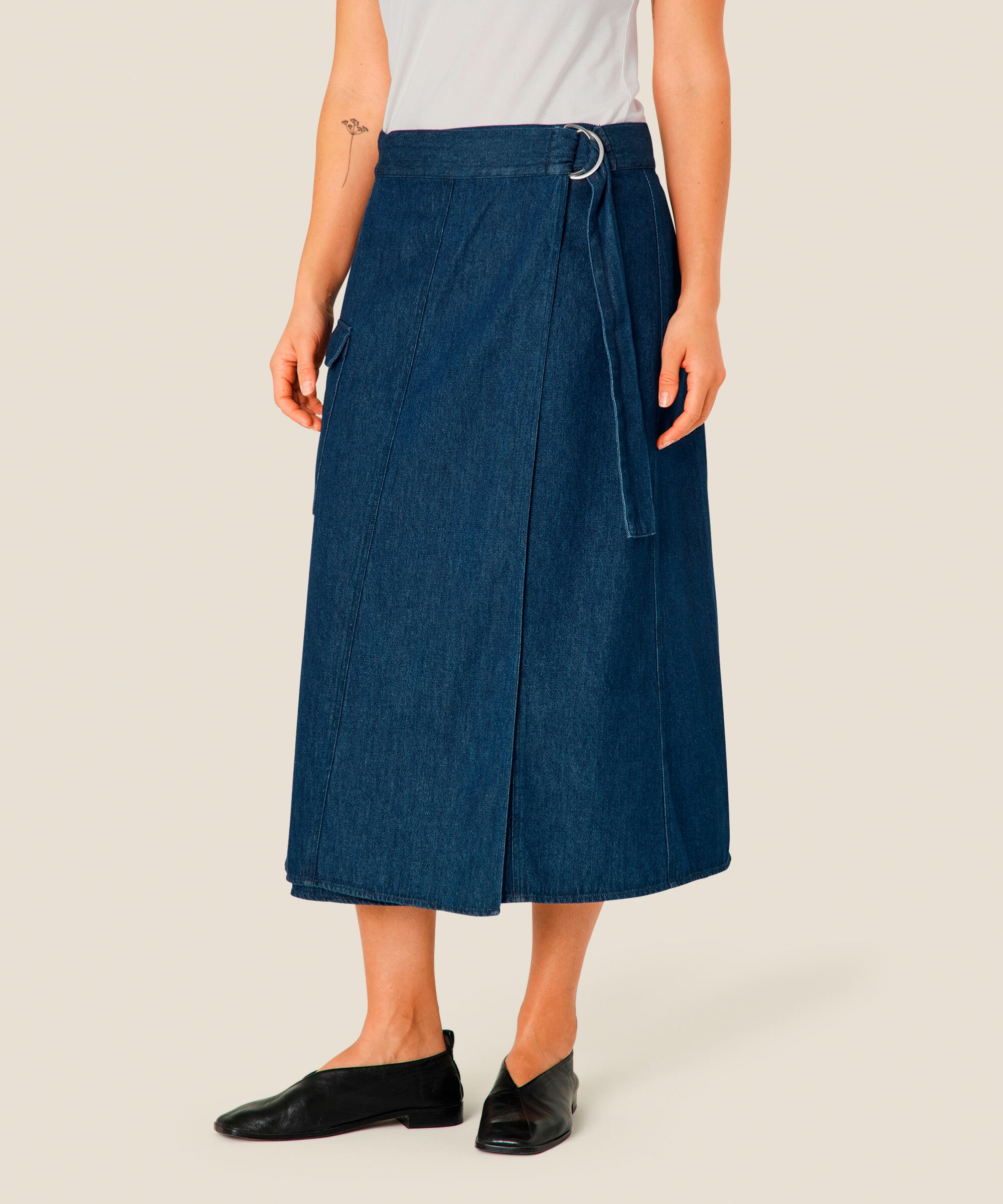Sanchia Skjørt, Dark Denim