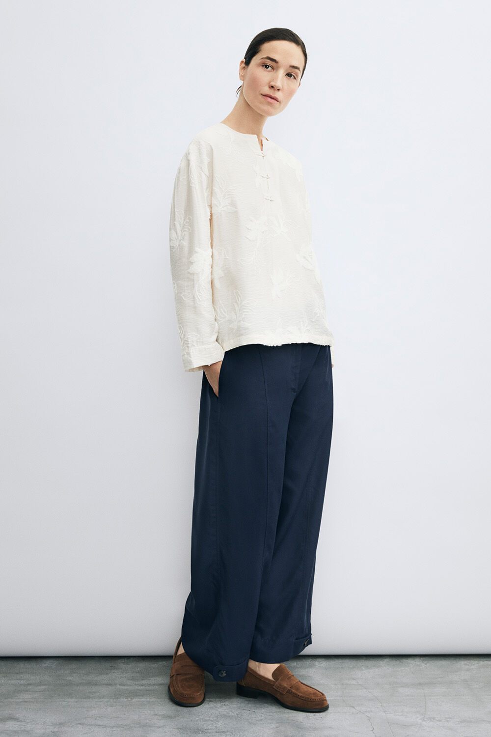 Delian topp - Jet Stream, Prinan Bukse - Navy Blazer