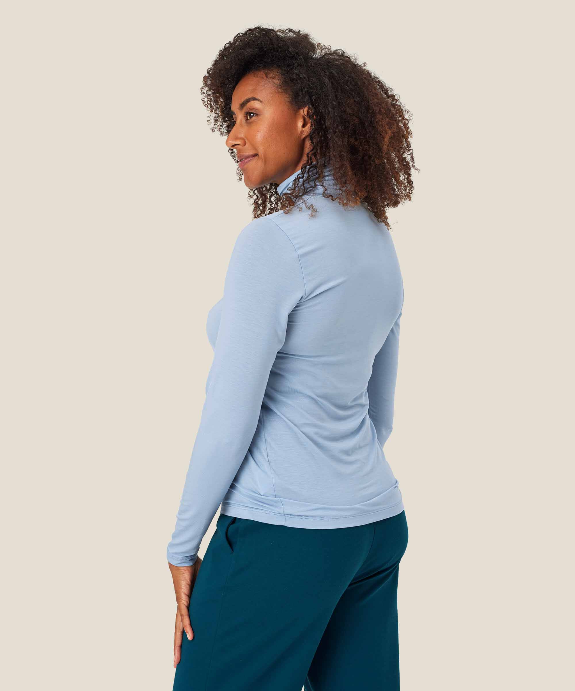 Brooklyn JERSEY Topp, Blue Fog