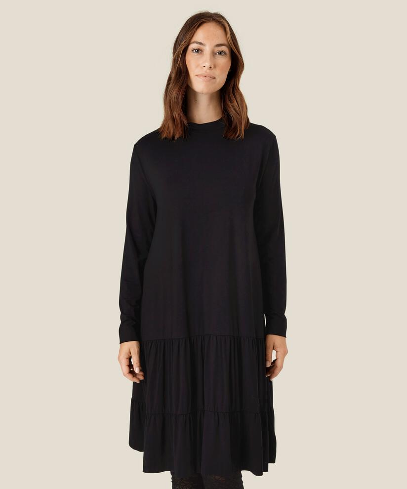 NORIS JERSEY KJOLE, Black