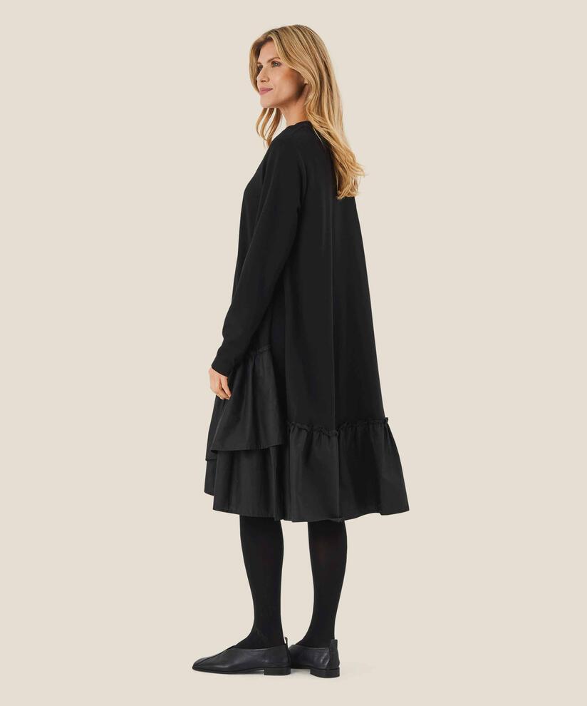 Nell JERSEY Kjole, Black, hi-res