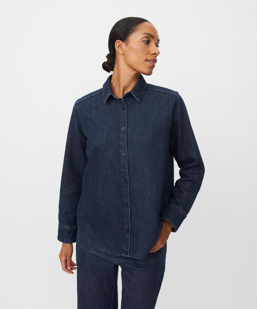 Ishana Denim Skjorte, Dark Denim