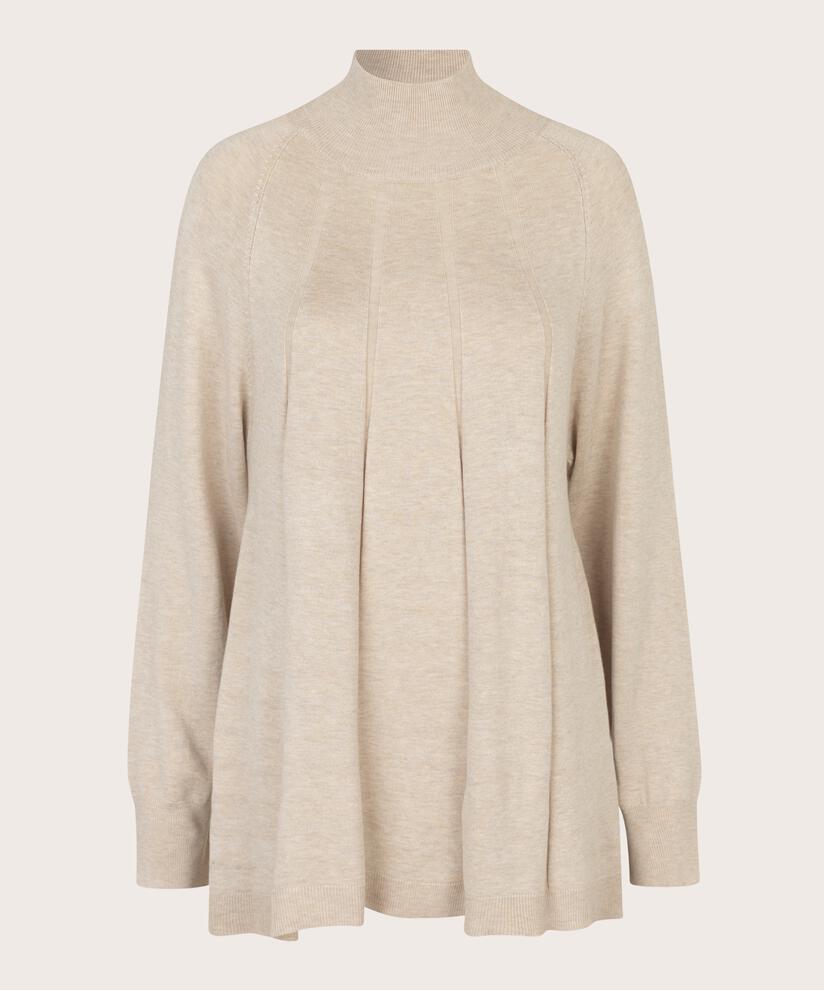 Funse Strikkegenser, L beige mel