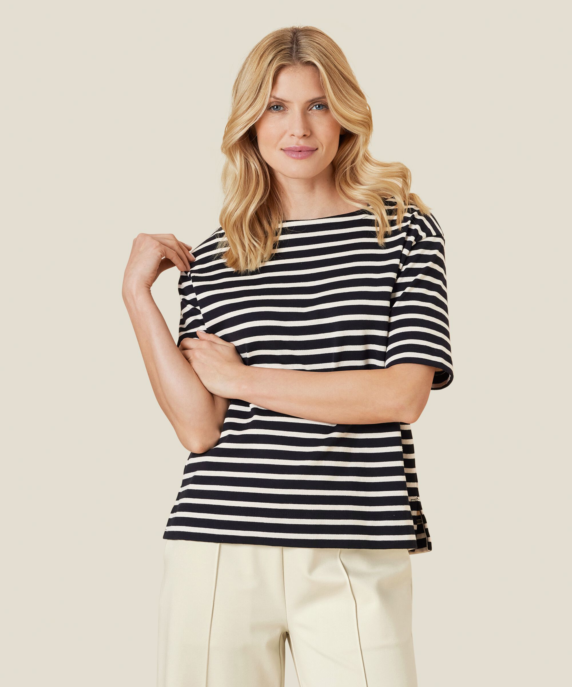 DACEYA JERSEY TOPP, Black