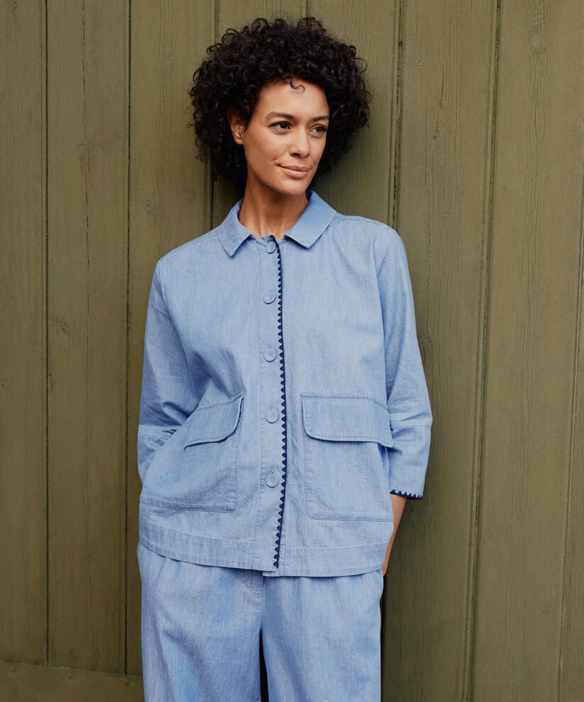 Imanea Denim Skjortejakke, Blue Denim