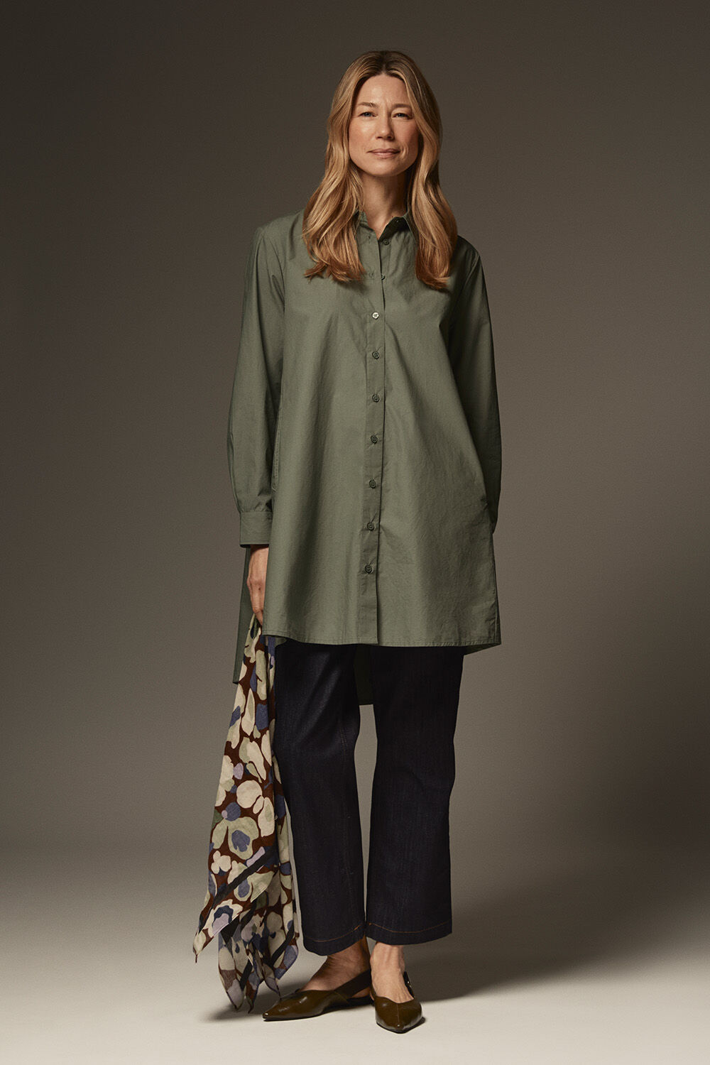 Ingebeth Skjorte - Duck Green, Passang Denim Bukser - Dark Denim
