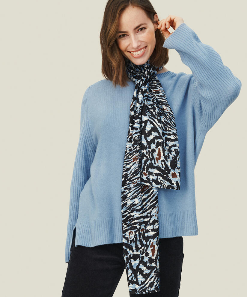 ALONG SKJERF, Faded Denim