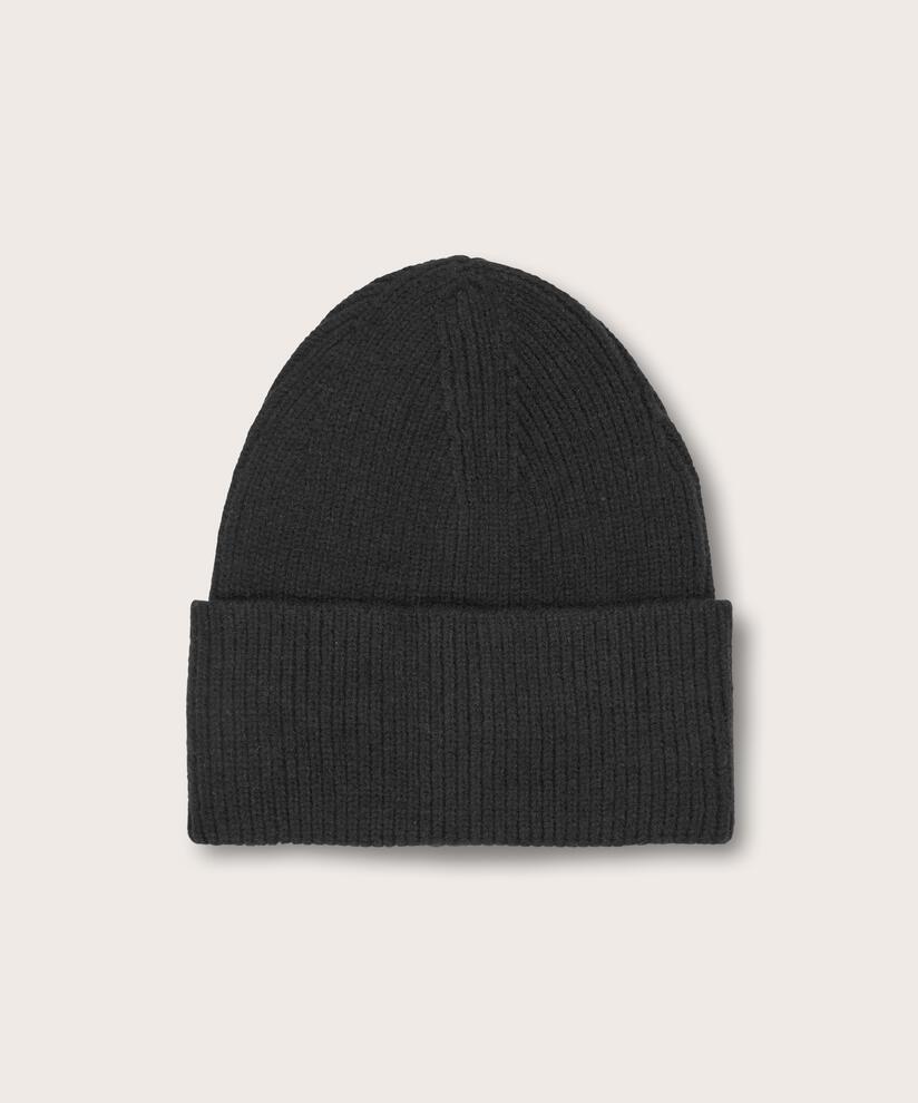 Strikkesett med lue, hansker og skjerf, Black