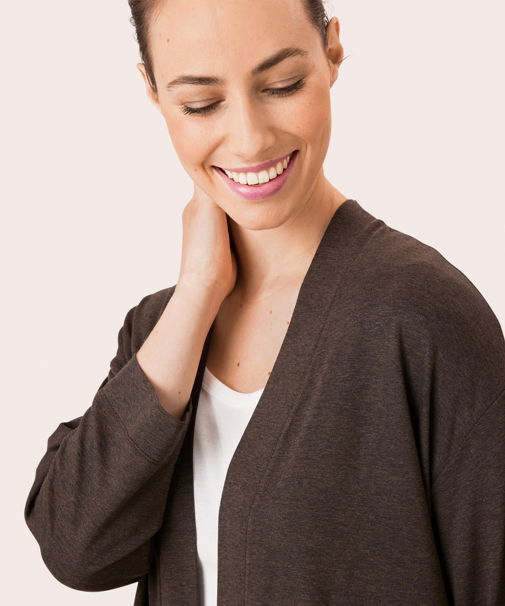 Idale JERSEY Cardigan, Brown melange