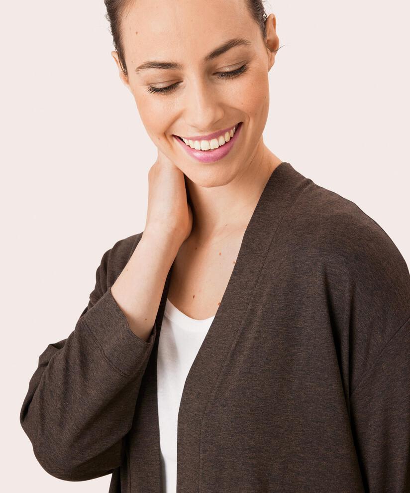 Idale JERSEY Cardigan, Brown melange