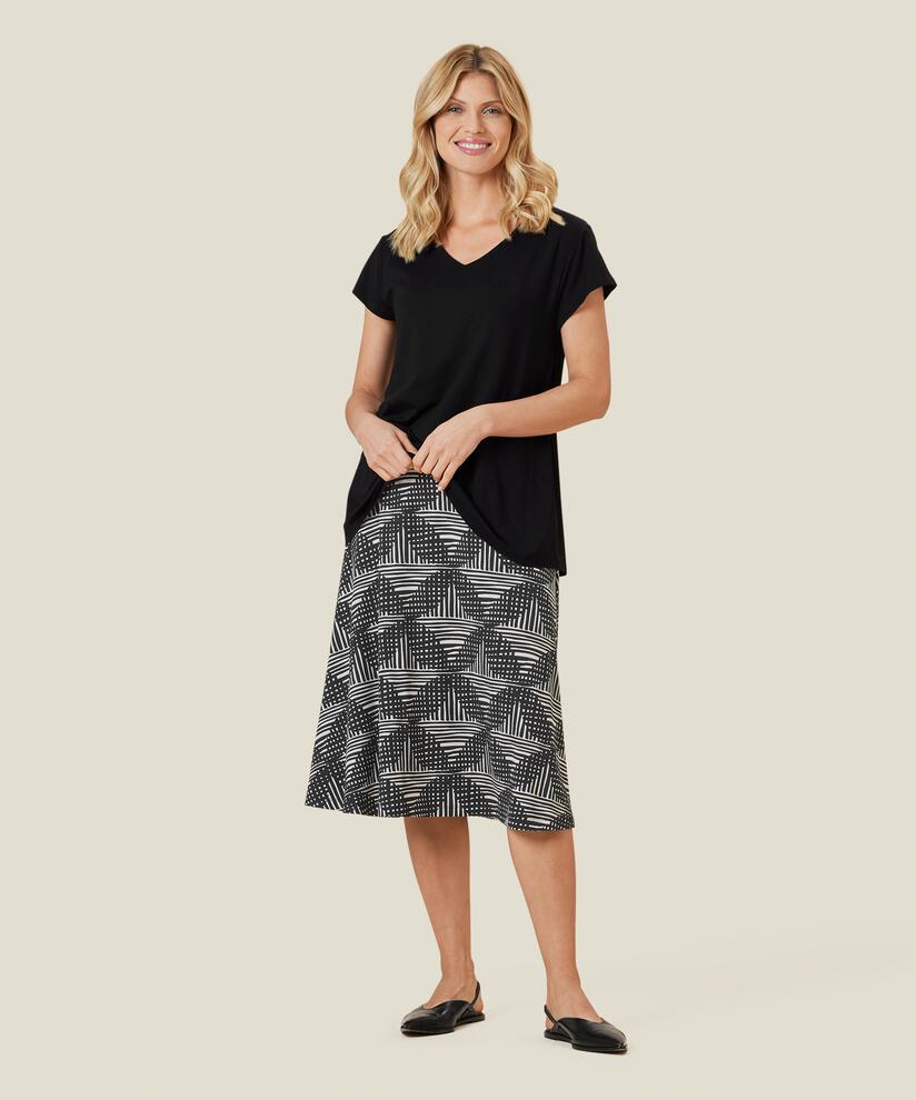 SABA JERSEY SKJØRT, Black